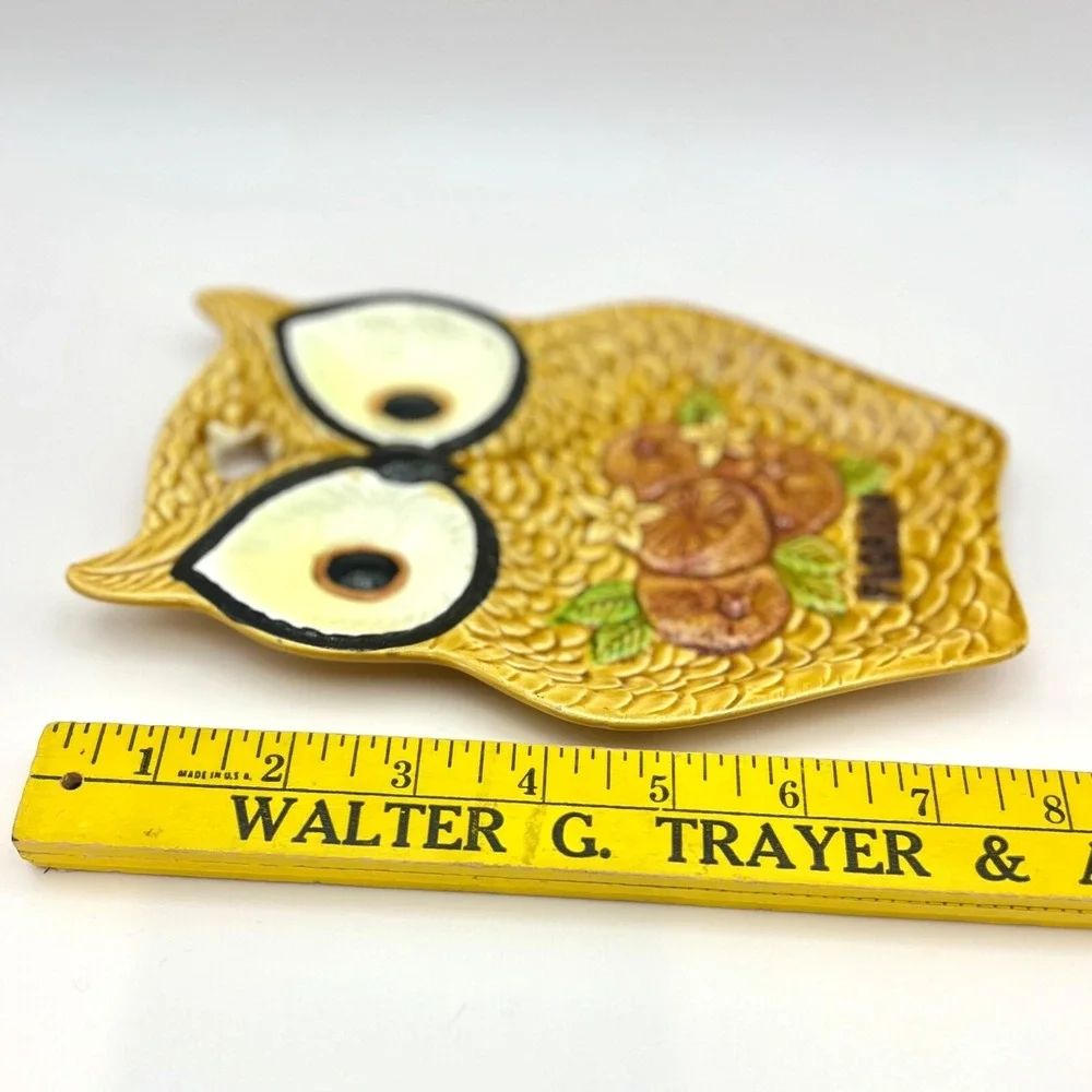Vintage Florida Souvenir Owl Spoon Rest Oranges‎ Ceramic Trivet Wall Art 4
